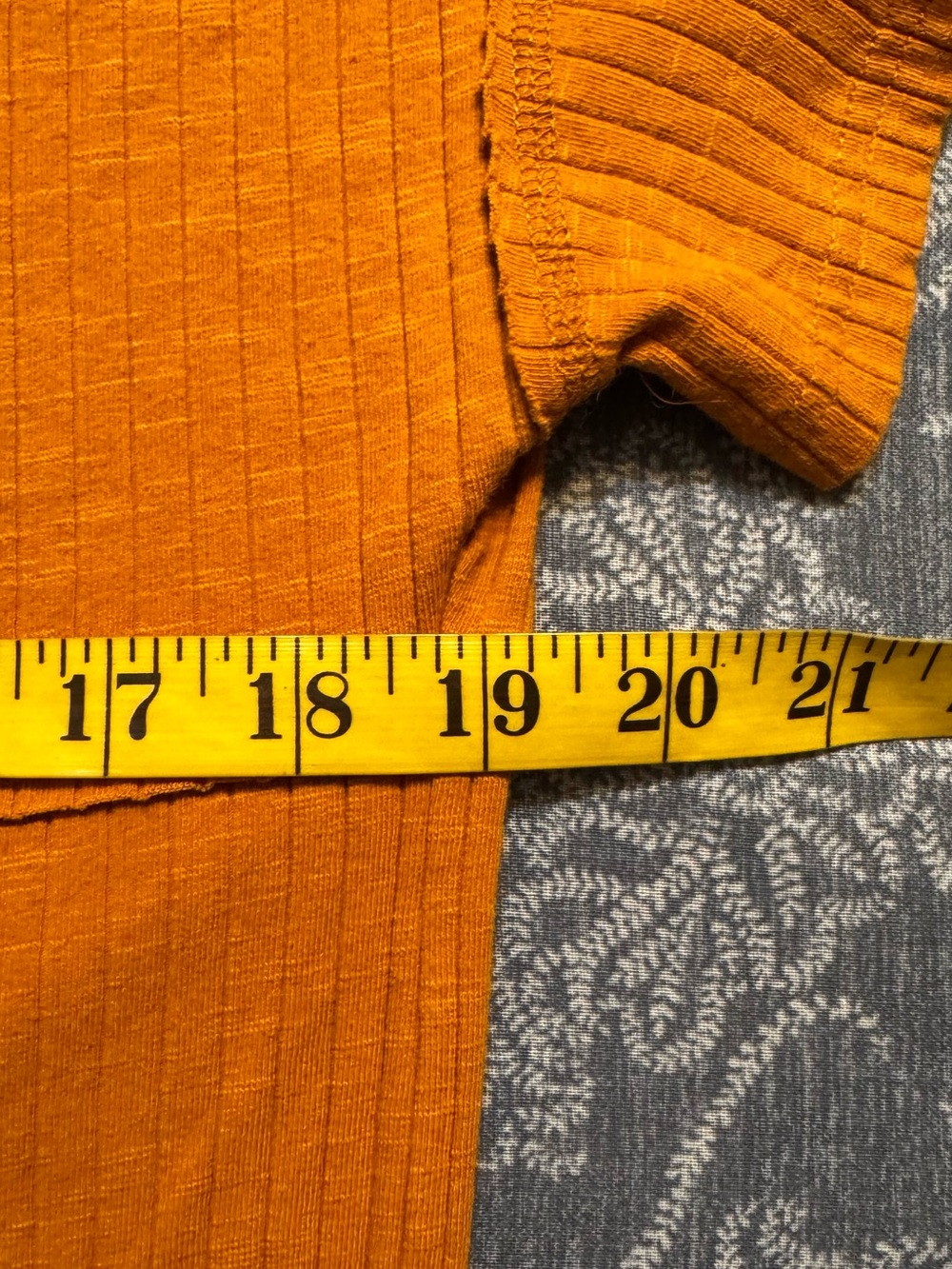 Roolee Ribbed Short Sleeve Button Henley in Mustard size Small - Picture 6 of 8